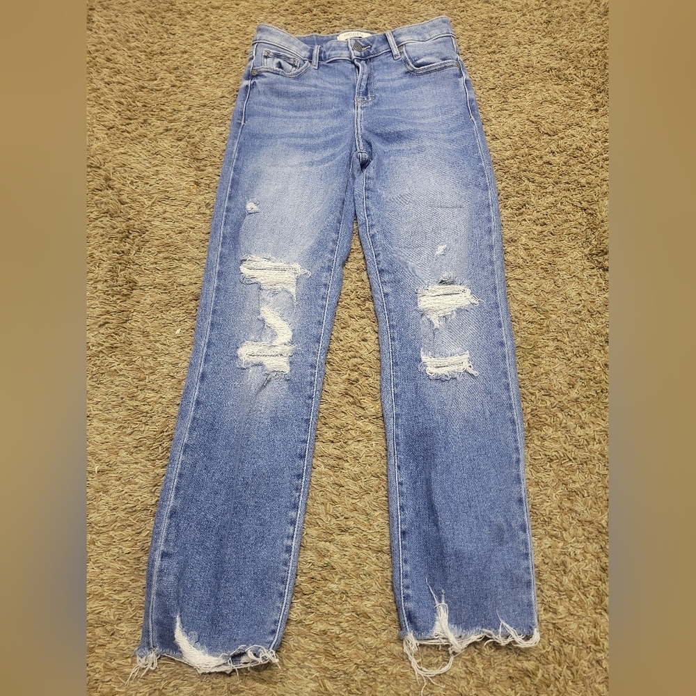 Distressed Hidden Blue Jeans